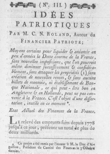 Couverture de Idées patriotiques, publié le 01 janvier 1789