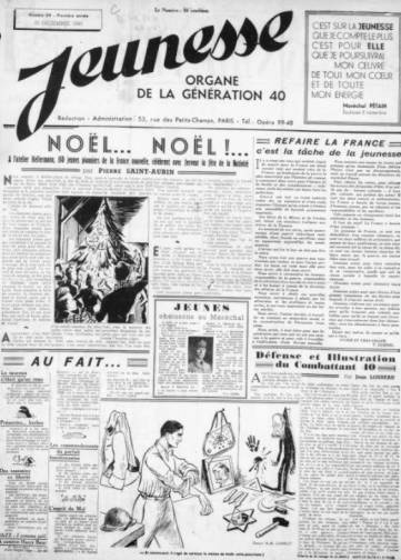 Couverture de Jeunesse (1940-1942), publié le 28 décembre 1940