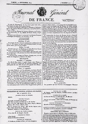 Couverture de Journal Général de France, publié le 01 septembre 1814