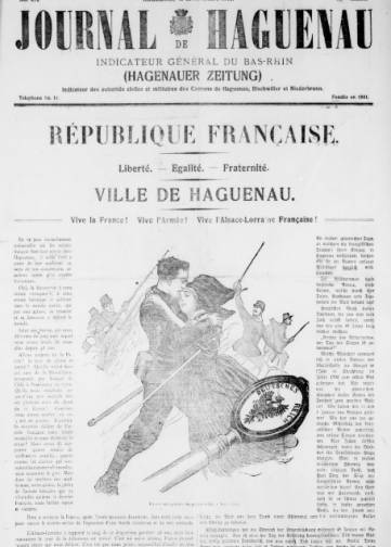 Couverture de Journal de Haguenau, publié le 22 novembre 1918