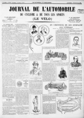 Couverture de Journal de l'automobile et du cyclisme, publié le 21 novembre 1904