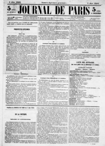 Couverture de Journal de Paris (1852), publié le 03 juin 1852