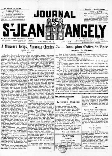 Couverture de Journal de Saint-Jean-d’Angély, publié le 09 décembre 1923