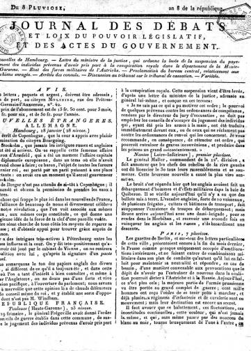 Couverture de Journal des débats et des décrets, publié le 31 août 1789