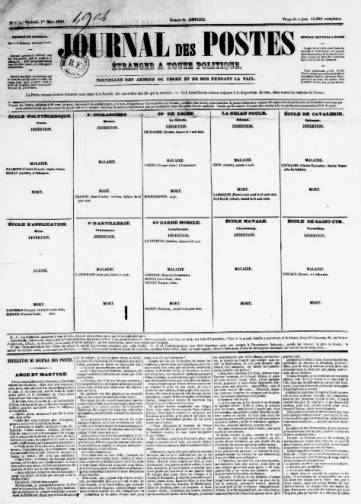Couverture de Journal des postes, publié le 01 septembre 1848