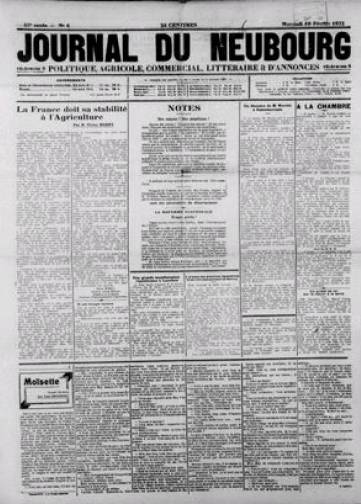 Journal du Neubourg et de l'arrondissement de Louviers (1881-1944)