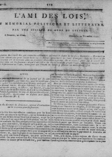 L'Ami des lois, ou Mémorial politique et littéraire (1795-1800)