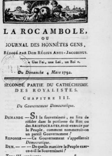 Le Rocambole des journaux, ou histoire capucino-comique de la Révolution (1791-1792)