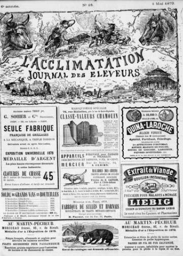 Couverture de L'Acclimatation des animaux et des plantes, publié le 01 janvier 1874