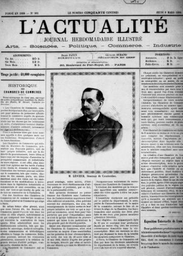 Couverture de Actualité (1894), publié le 08 mars 1894