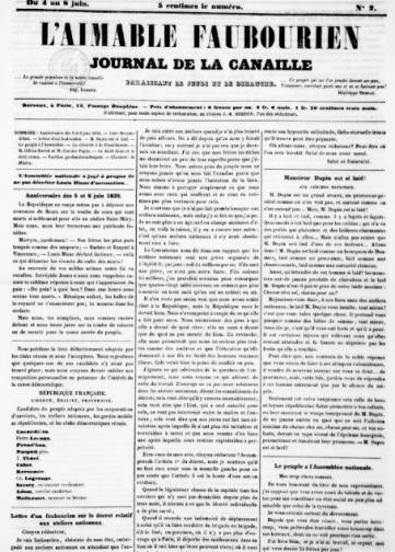 Couverture de Aimable Faubourien, publié le 01 juin 1848