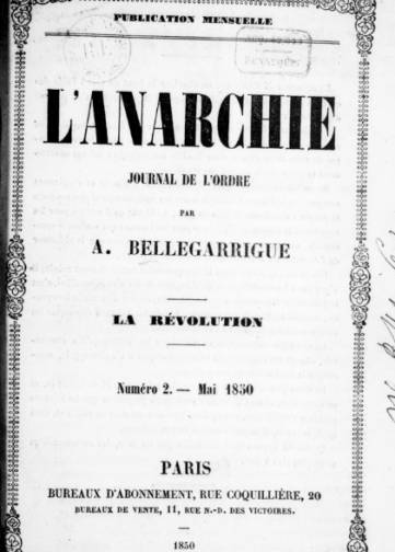 Couverture de Anarchie, publié le 01 avril 1850