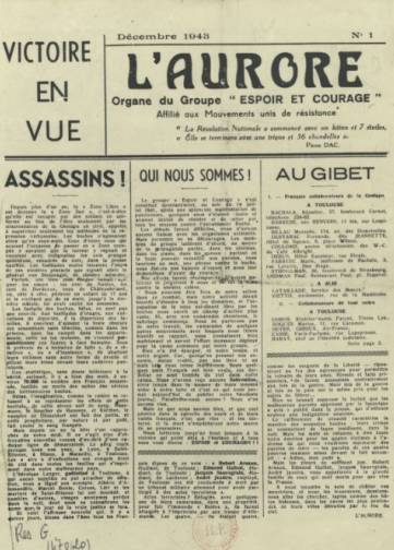 Couverture de L'Aurore, publié le 01 décembre 1943