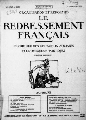 Le Redressement français (1926-1935)