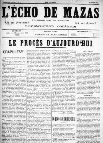 Couverture de Écho de Mazas, publié le 01 janvier 1895