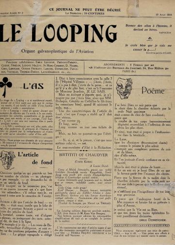 Couverture de Looping, publié le 28 avril 1918