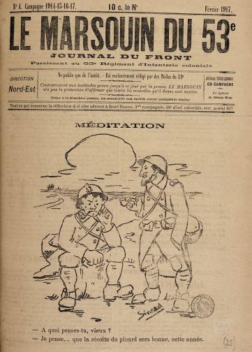 Couverture de Le Marsouin du 53<sup>e</sup>, publié le 01 février 1917