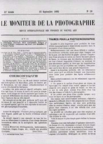 Le moniteur de la photographie (1861-1914)