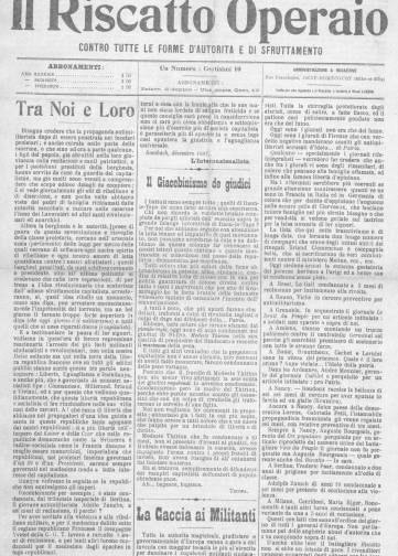 Couverture de Riscatto operaio, publié le 07 décembre 1907