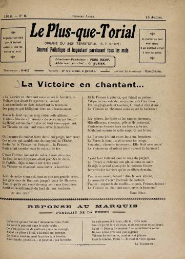 Couverture de Plus-que-torrial, publié le 15 janvier 1916