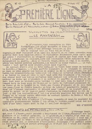 Couverture de Première Ligne, publié le 01 mars 1916