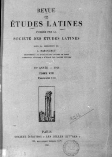 Revue des études latines (1923-1986)