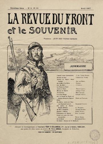 Couverture de Revue du front et Le Souvenir, publié le 01 janvier 1917