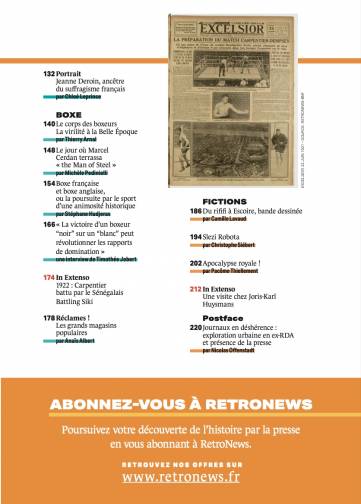 Sommaire de RetroNews, la Revue n°2 du 26 Janvier 2022 (page 2)
