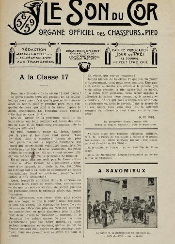 Couverture de Son du cor, publié le 01 octobre 1915