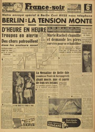 Couverture de France-soir, publié le 22 août 1944