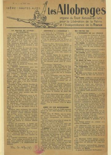 Couverture de Allobroges, publié le 01 mars 1942
