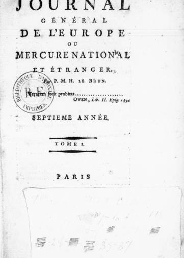 Journal général de l’Europe (1791-1792)