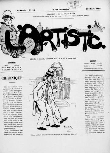 Couverture de L'Artistic, publié le 12 décembre 1896