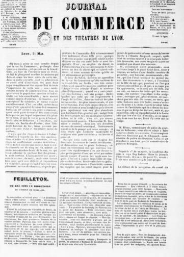 Journal du commerce de la ville de Lyon et du département du Rhône (1823-1844)