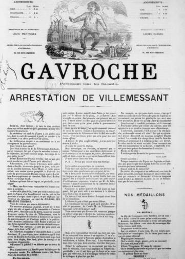 Couverture de Gavroche (1870-1879), publié le 04 juin 1870