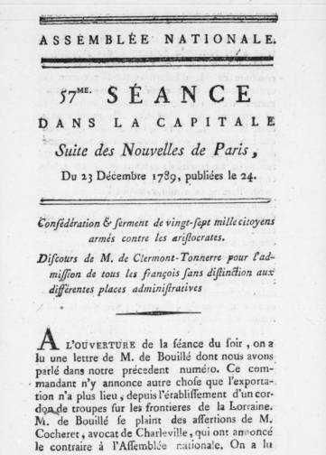 Couverture de Assemblée nationale, publié le 19 octobre 1789