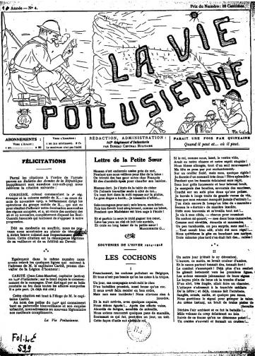 Couverture de Vie poilusienne, publié le 01 janvier 1916