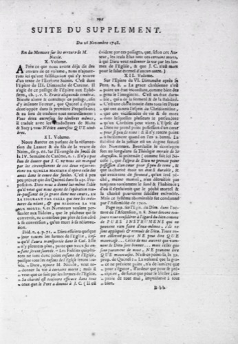 Supplément des Nouvelles ecclésiastiques (1733-1748)