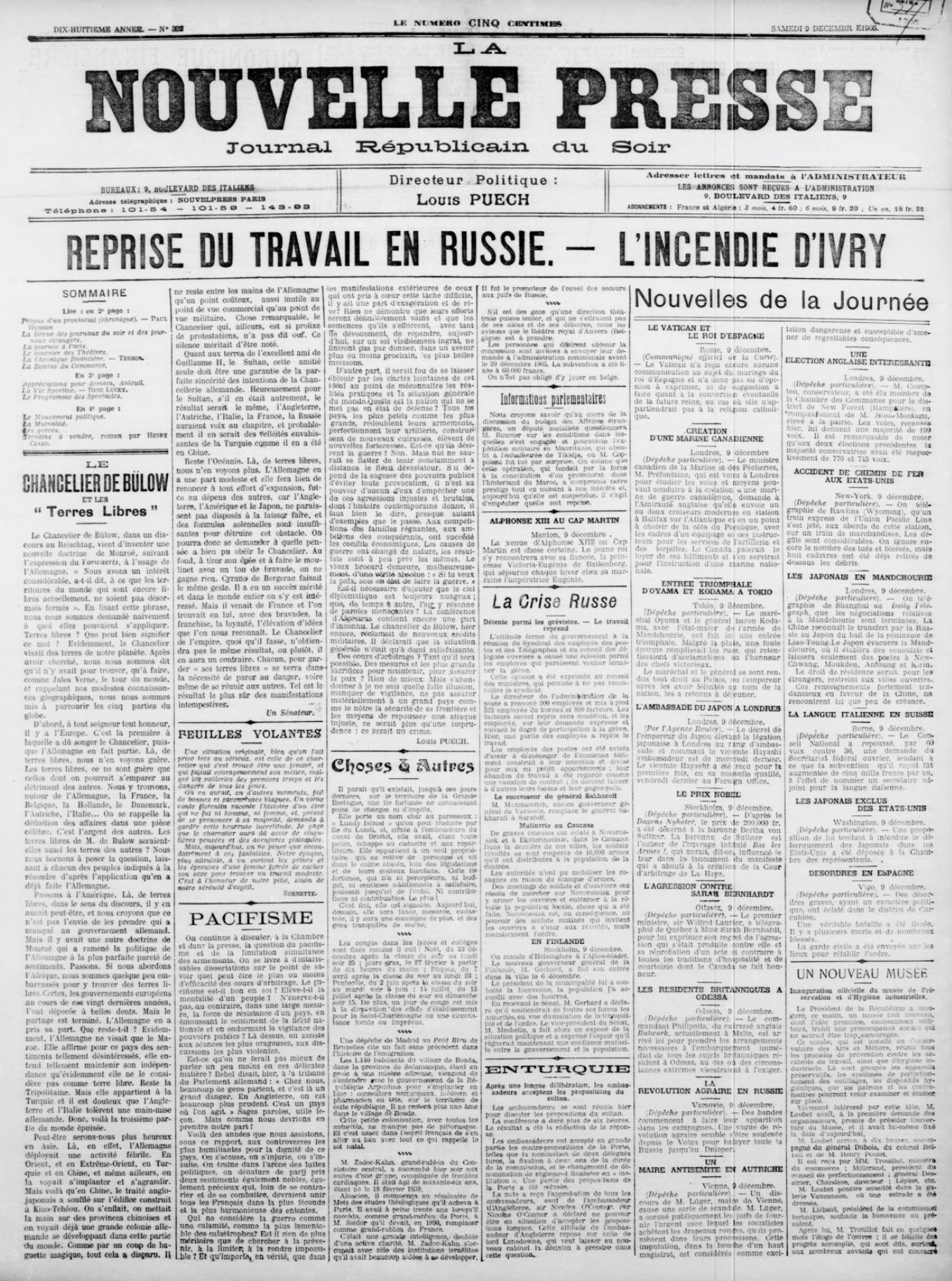 La Nouvelle Presse (1900-1929)