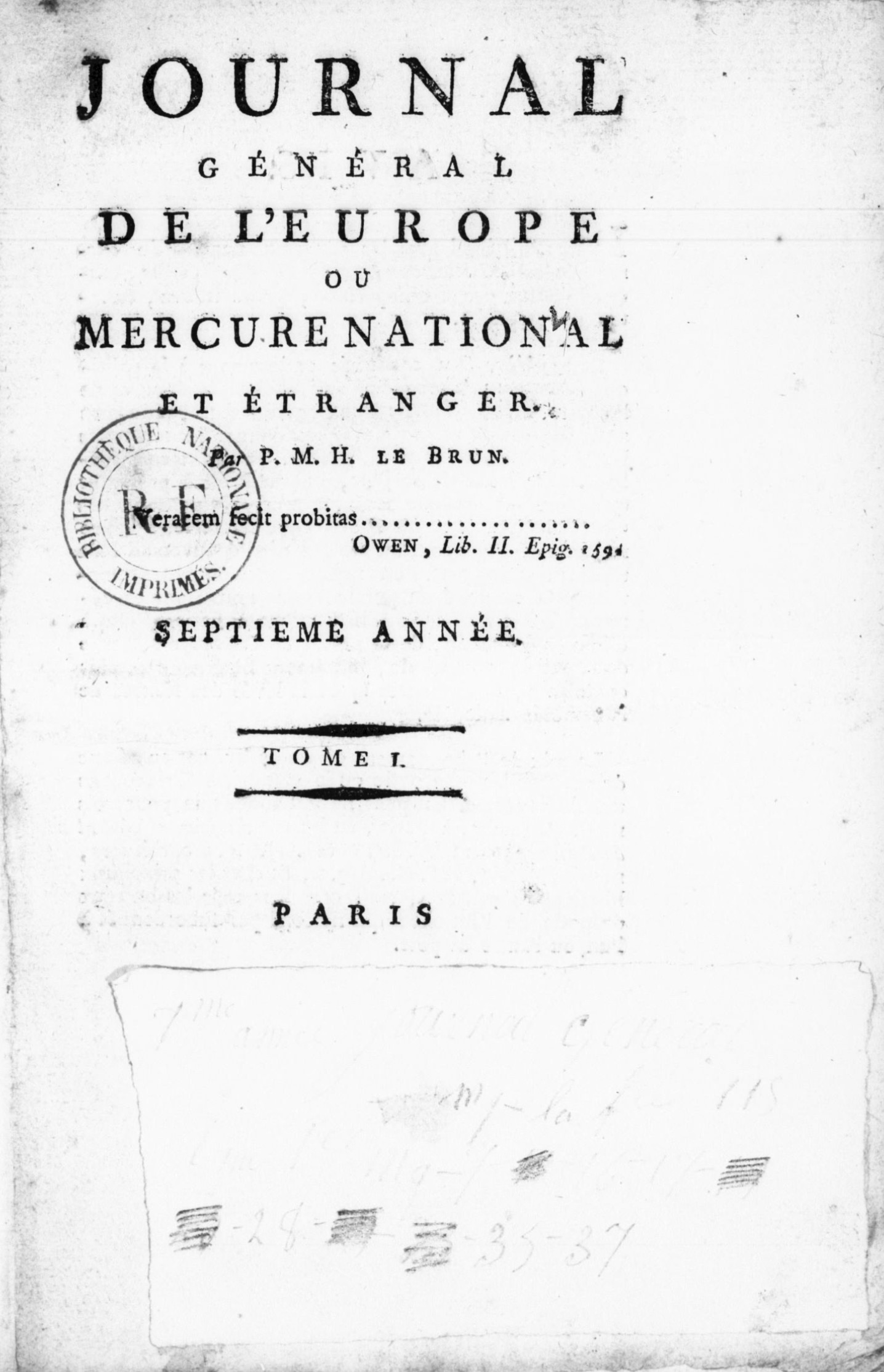 Journal général de l’Europe (1791-1792)