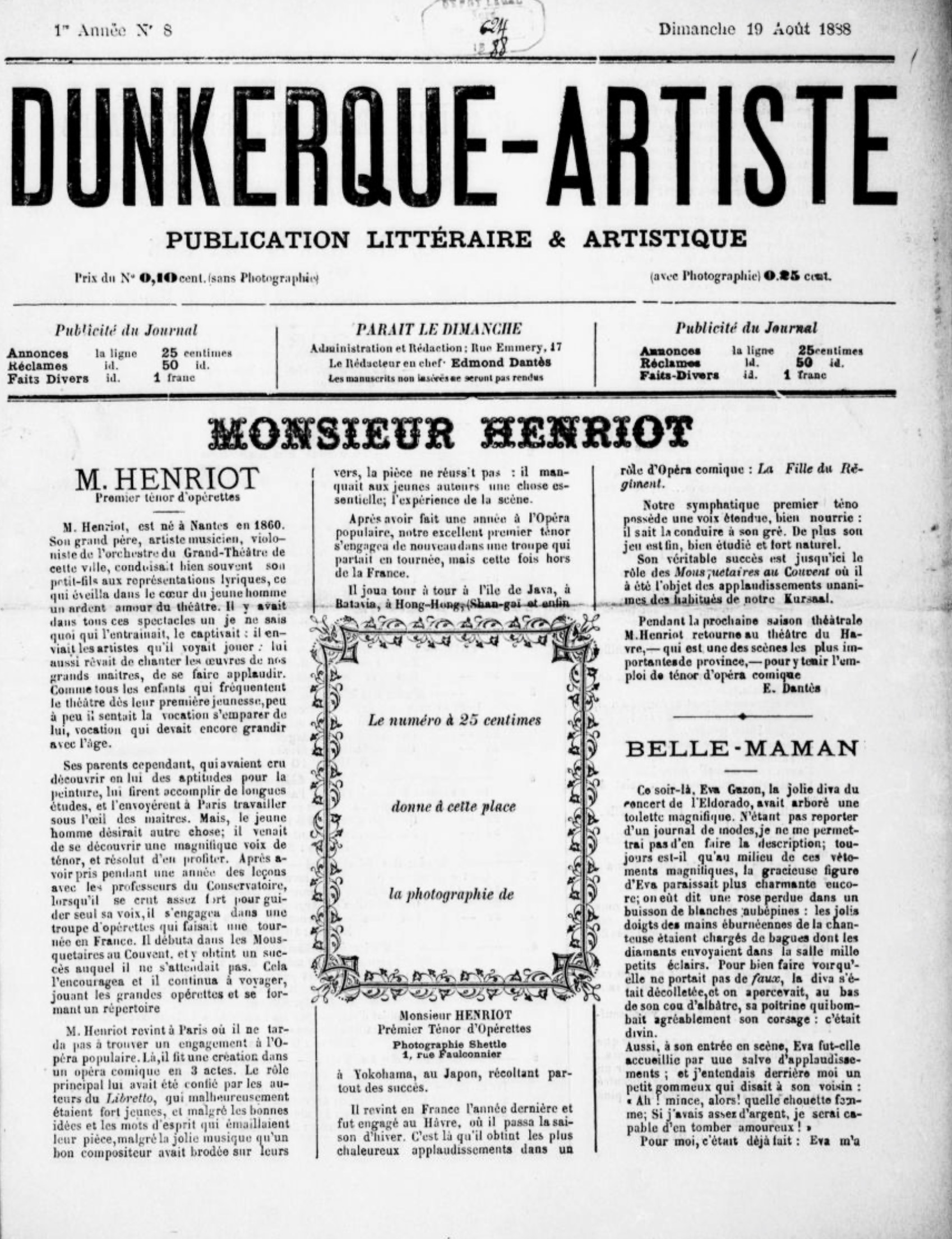 Dunkerque-artiste (1888-1889)