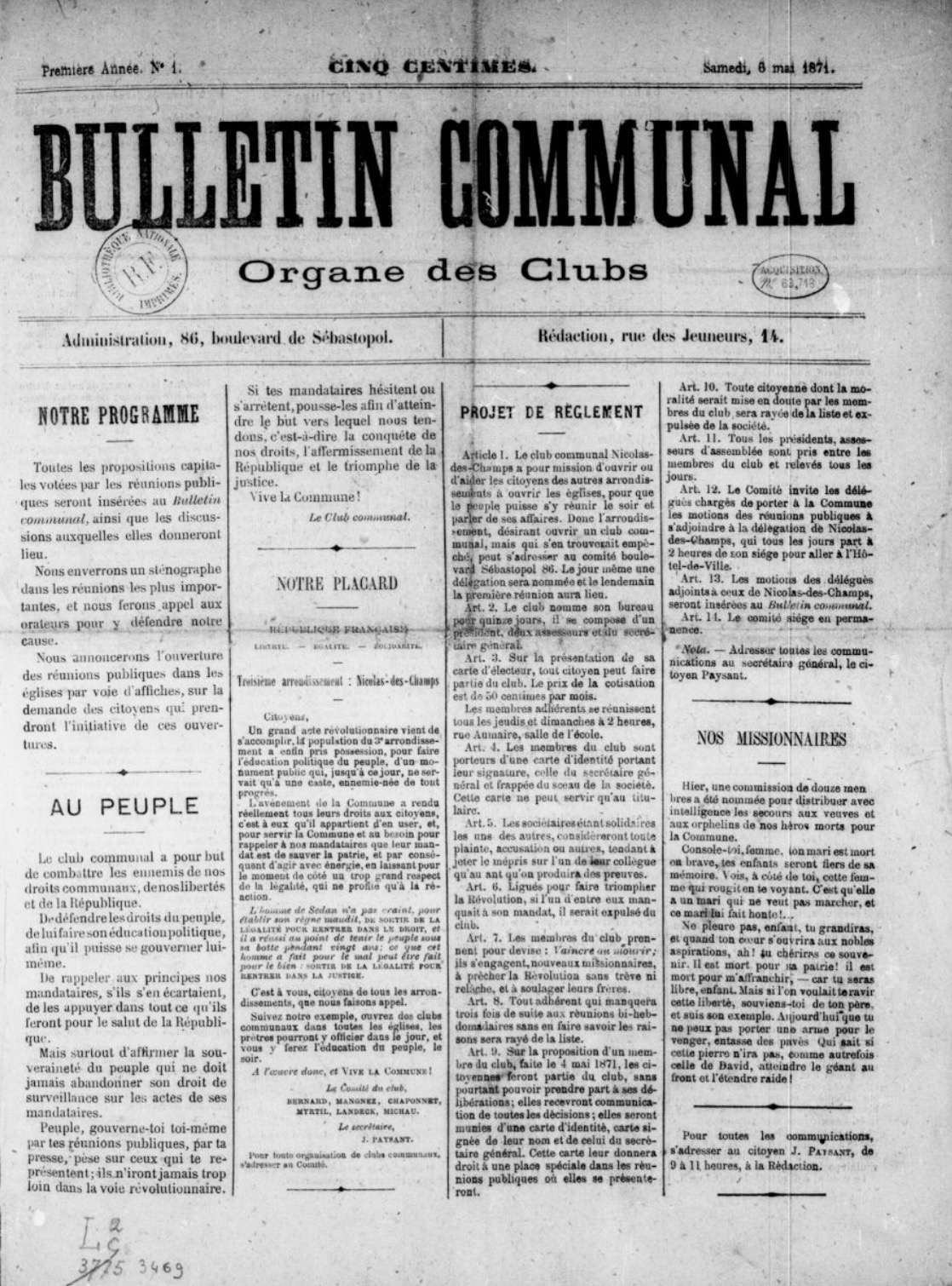 Bulletin communal (1871)