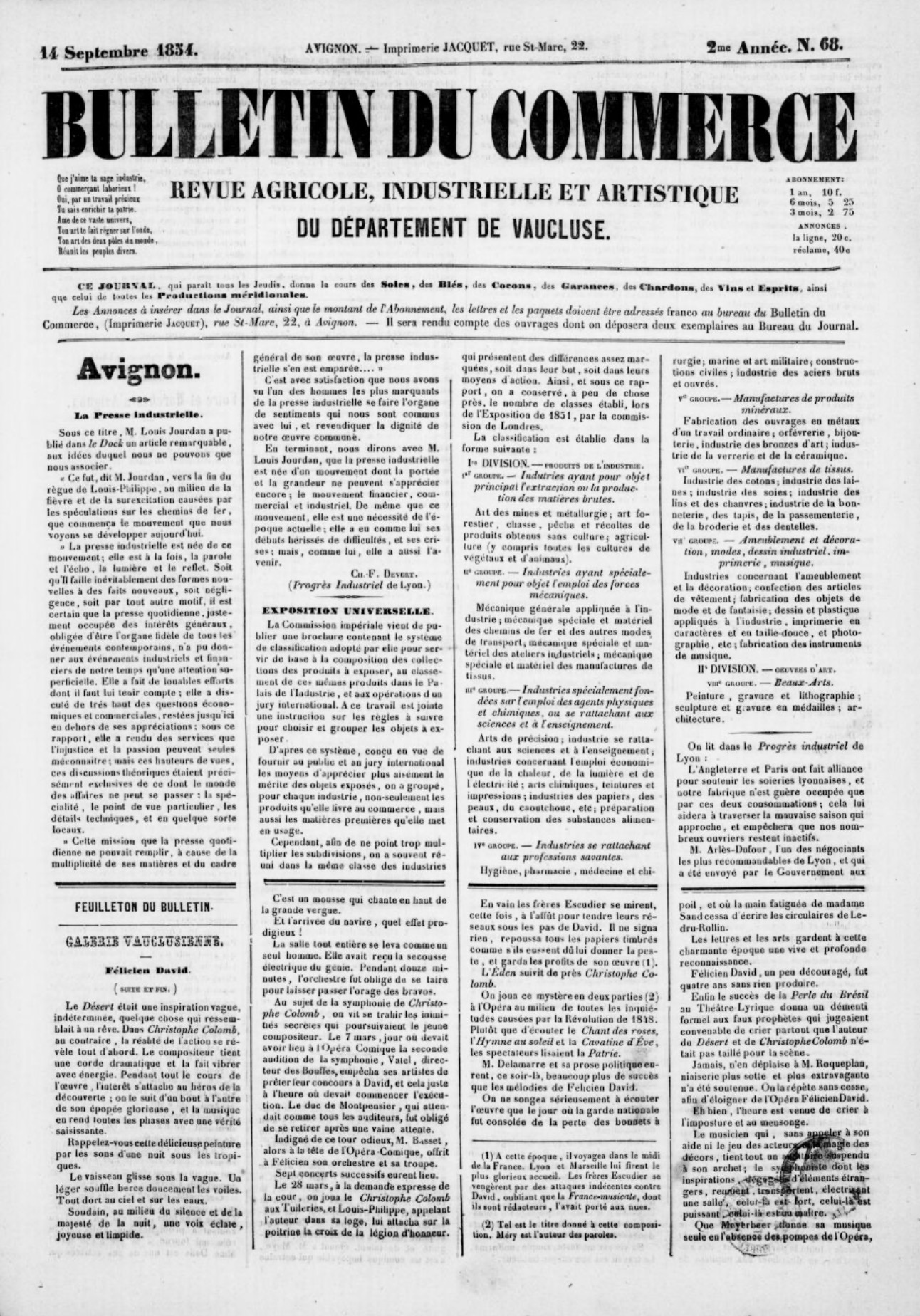 Bulletin du commerce (1853-1854)