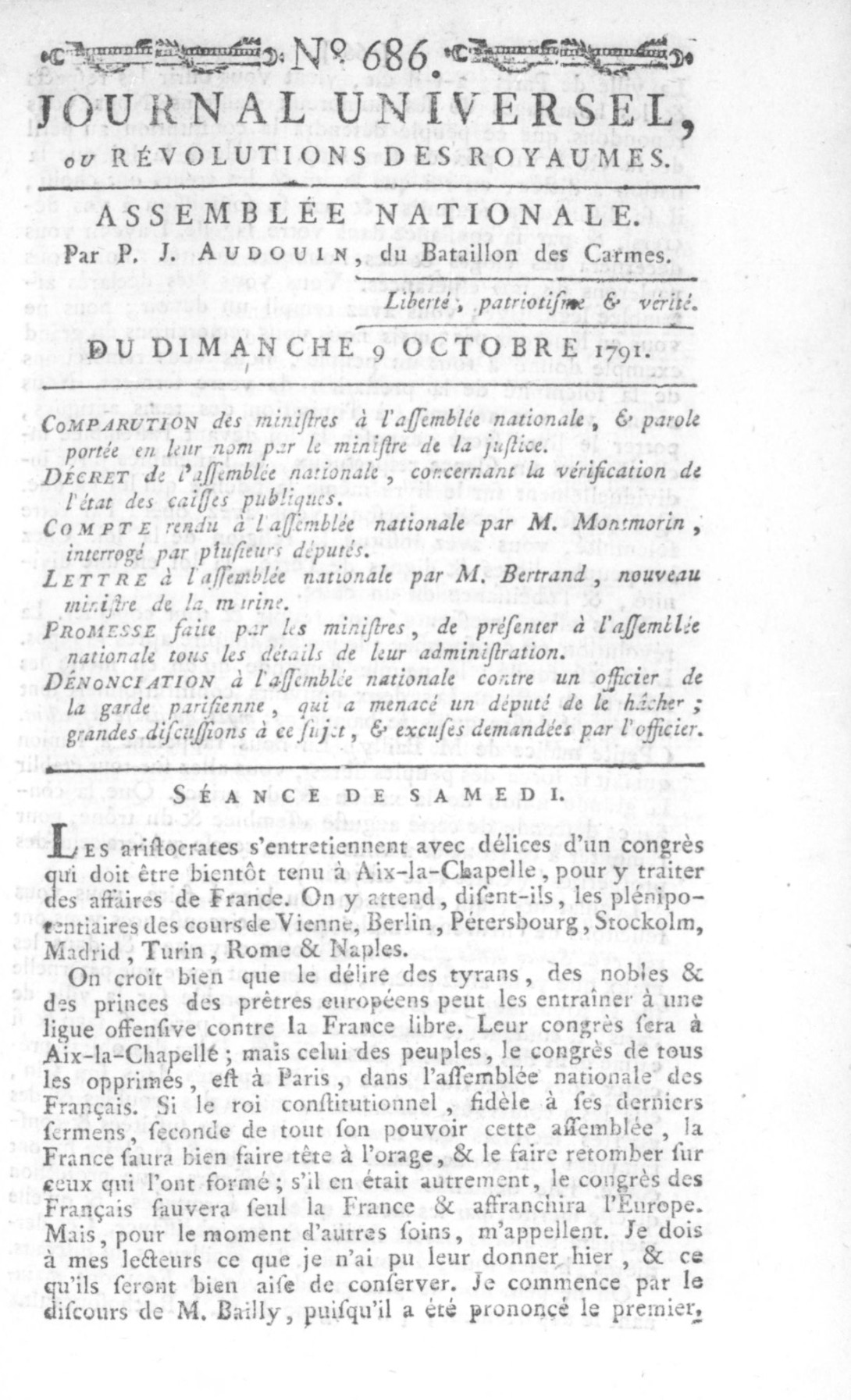 Journal universel, ou Révolutions des royaumes (1789-1795)